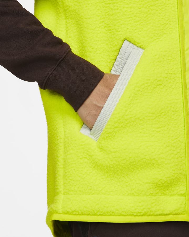 Chalecos Nike Sportswear Sport Essentials+ High-Pile Fleece Hombre Verde Gris Marrones | MIRAO-6045