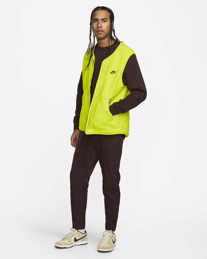 Chalecos Nike Sportswear Sport Essentials+ High-Pile Fleece Hombre Verde Gris Marrones | MIRAO-6045