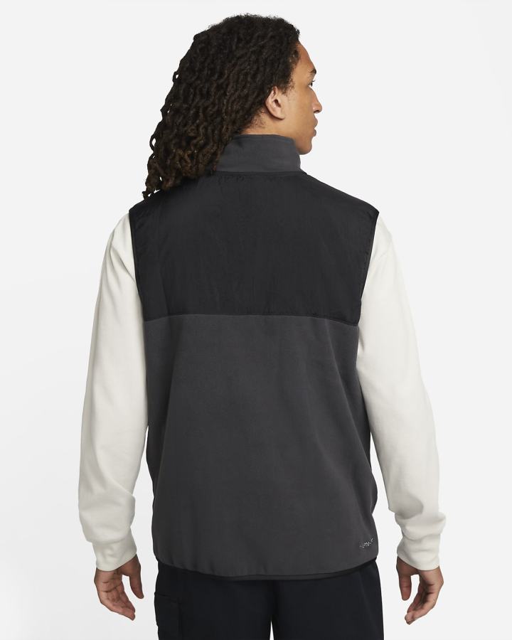 Chalecos Nike Sportswear Therma-FIT Sports Utility Fleece Hombre Gris Oscuro Negras Naranjas | ISLTC-6429