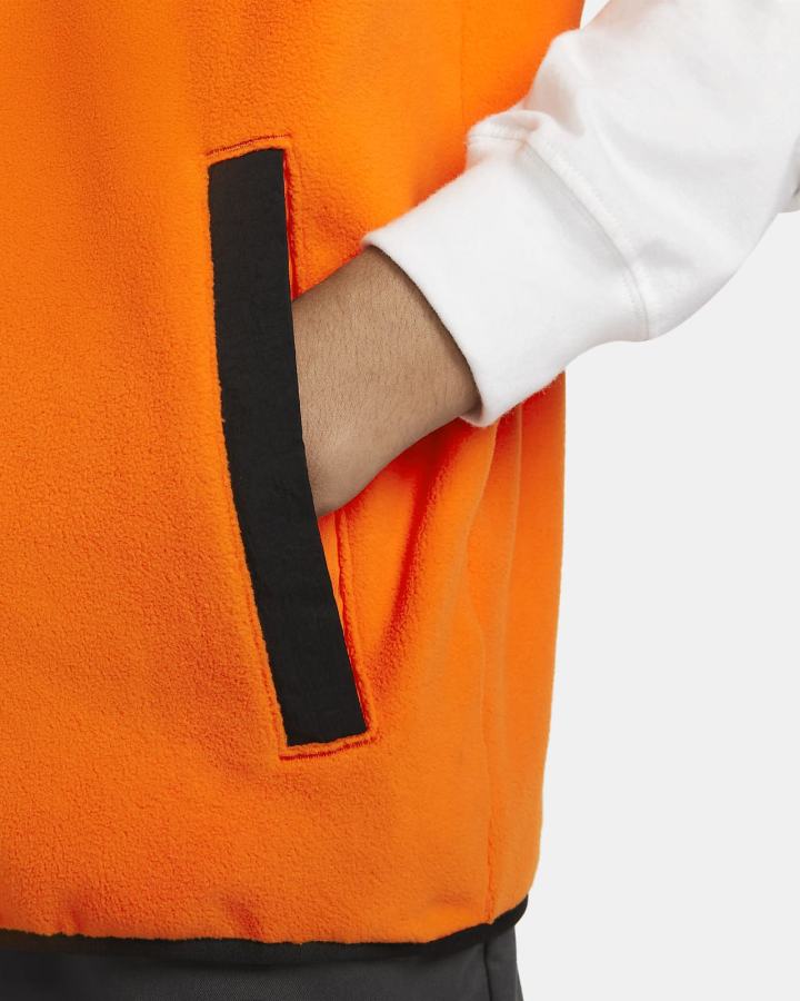 Chalecos Nike Sportswear Therma-FIT Sports Utility Fleece Hombre Naranjas Negras | QFMWZ-2387
