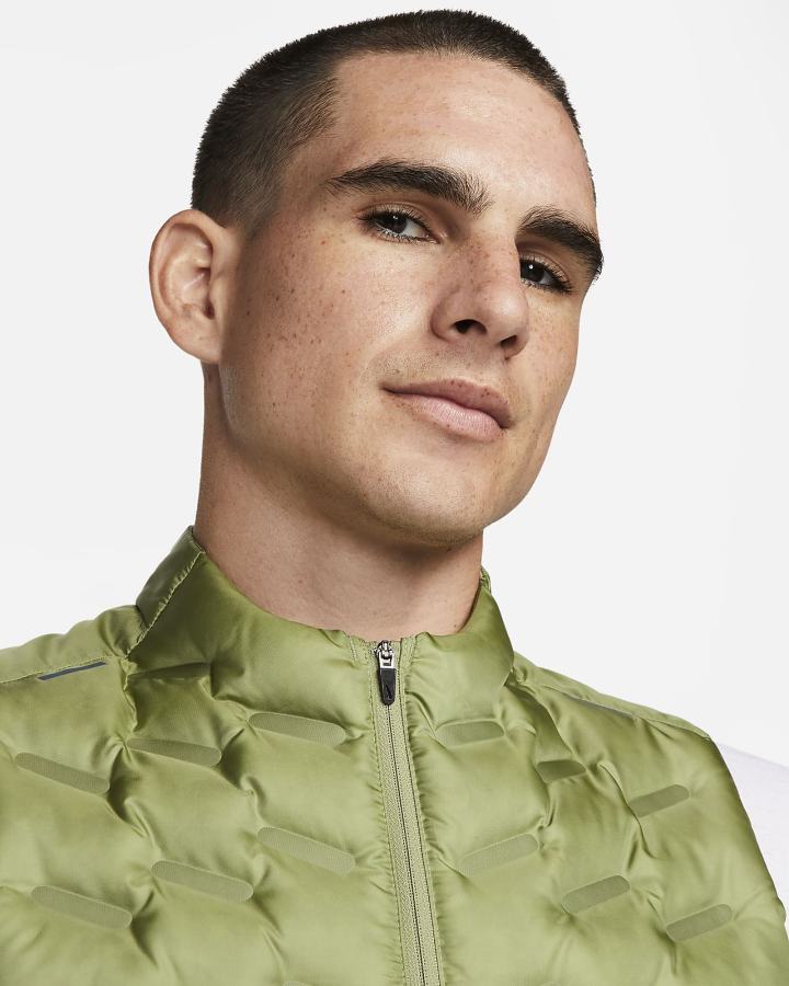 Chalecos Nike Therma-FIT ADV Repel Down-Fill Running Hombre Verde | ATBJY-2476