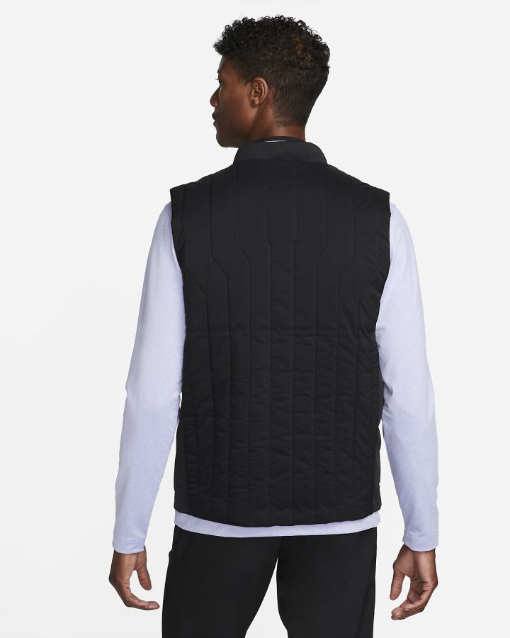 Chalecos Nike Therma-FIT ADV Repel Full-Zip Golf Hombre Negras Blancas | XZQWV-8496