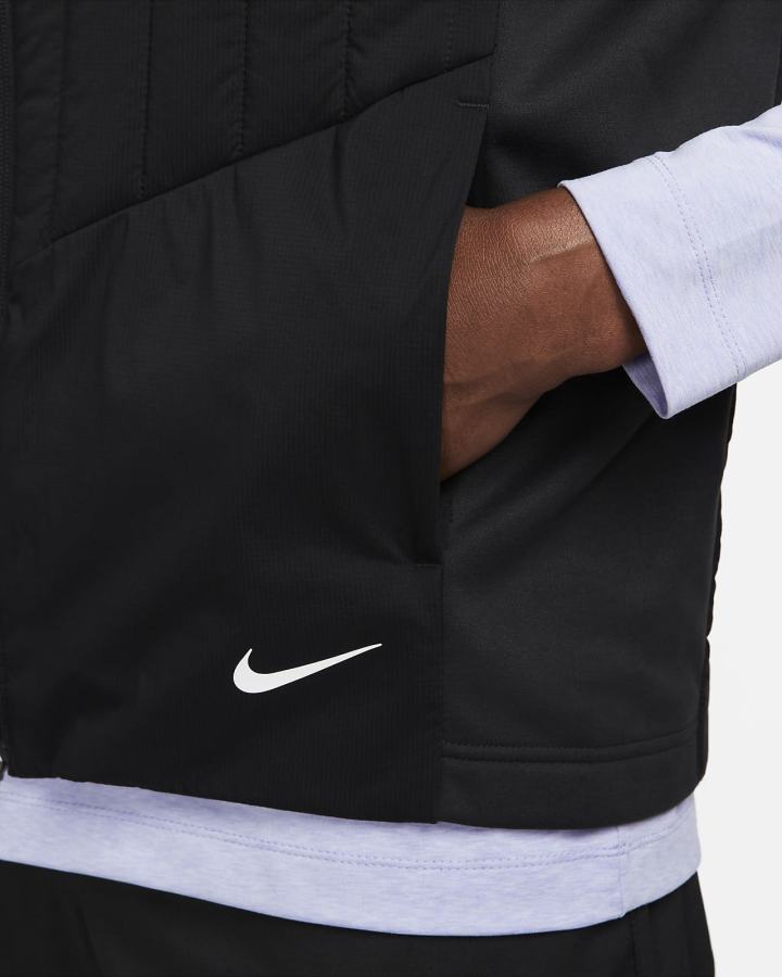 Chalecos Nike Therma-FIT ADV Repel Full-Zip Golf Hombre Negras Blancas | XZQWV-8496