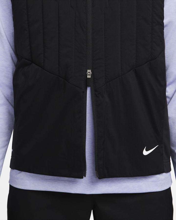 Chalecos Nike Therma-FIT ADV Repel Full-Zip Golf Hombre Negras Blancas | XZQWV-8496