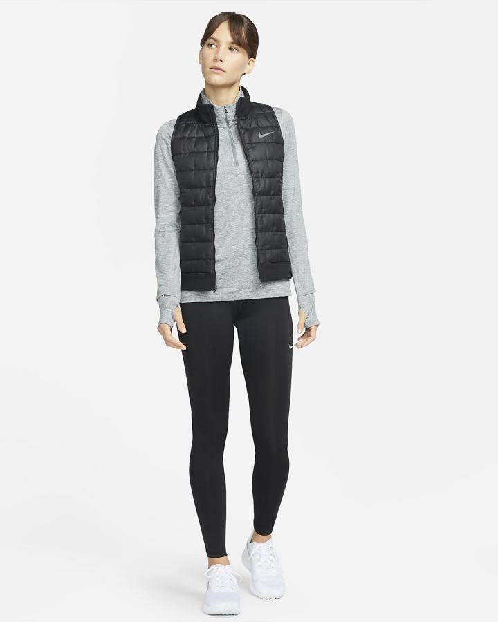 Chalecos Nike Therma-FIT Synthetic-Fill Running Mujer Negras | WCQTA-7328