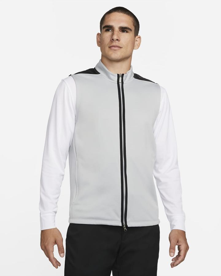 Chalecos Nike Therma-FIT Victory 1/2-Zip Golf Hombre Gris Claro Negras Blancas | KQEZT-8269