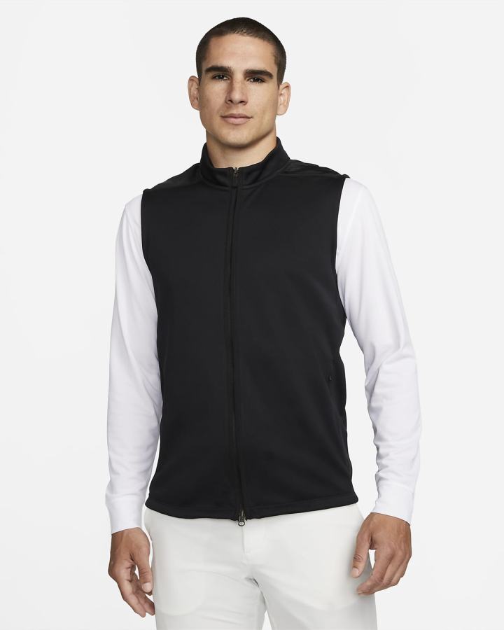 Chalecos Nike Therma-FIT Victory 1/2-Zip Golf Hombre Negras Blancas | XGLAU-3469