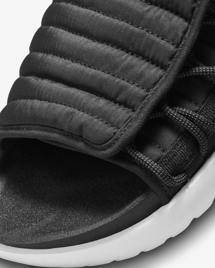 Chanclas Nike Asuna 2 Hombre Negras Gris Oscuro Blancas Negras | OTEKR-4519