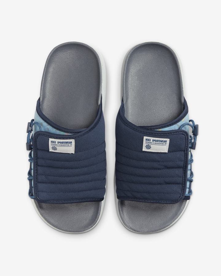 Chanclas Nike Asuna 2 Next Nature Hombre Azul Marino Gris Gris Oscuro | FTZGD-3415