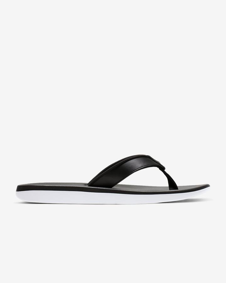 Chanclas Nike Bella Kai Mujer Negras Blancas Metal Plateadas | MSHTO-2948