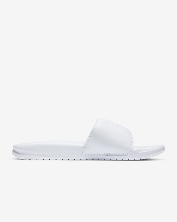 Chanclas Nike Benassi JDI Mujer Blancas | LZJVT-5902