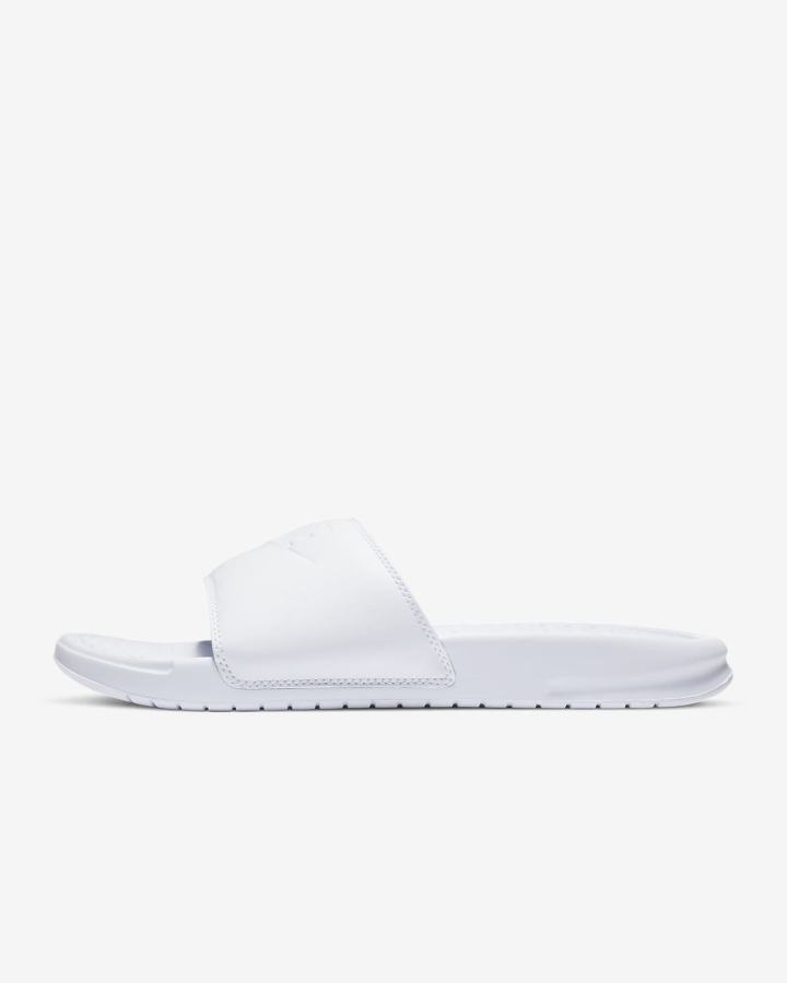 Chanclas Nike Benassi JDI Mujer Blancas | LZJVT-5902
