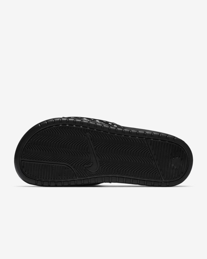Chanclas Nike Benassi JDI Mujer Negras Blancas | JUPMS-0198