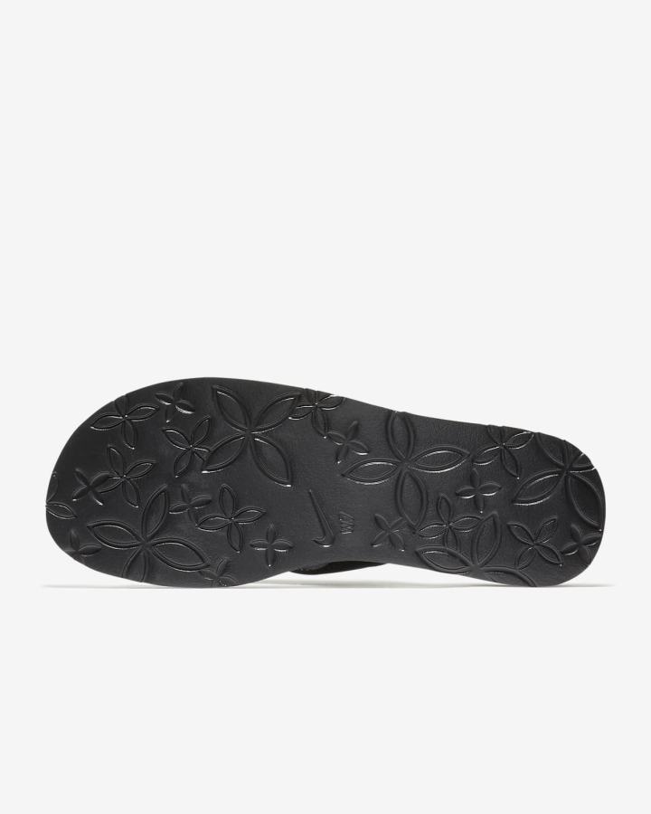 Chanclas Nike Celso Girl Mujer Negras Blancas | QVOIX-3920