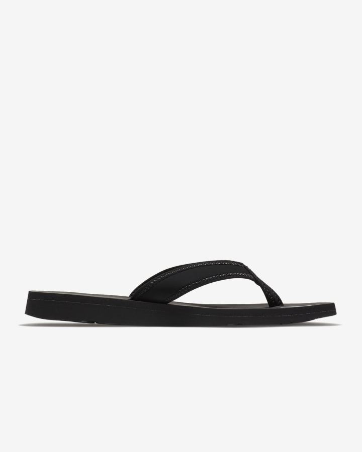Chanclas Nike Celso Girl Mujer Negras Blancas | QVOIX-3920