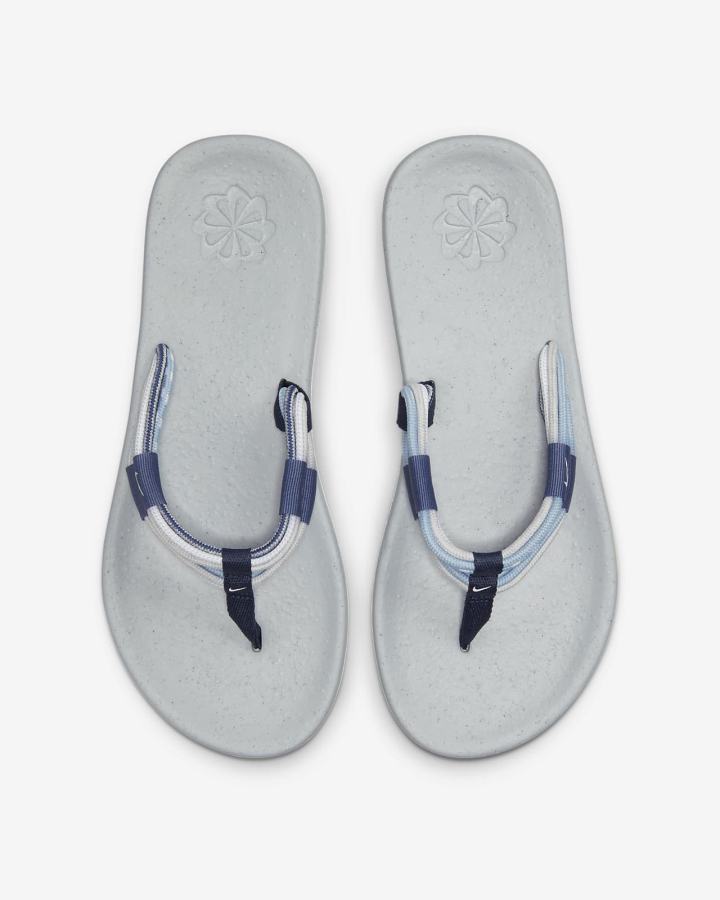 Chanclas Nike EcoHaven Next Nature Hombre Azul Marino Gris Azules Blancas | KHJPI-1492