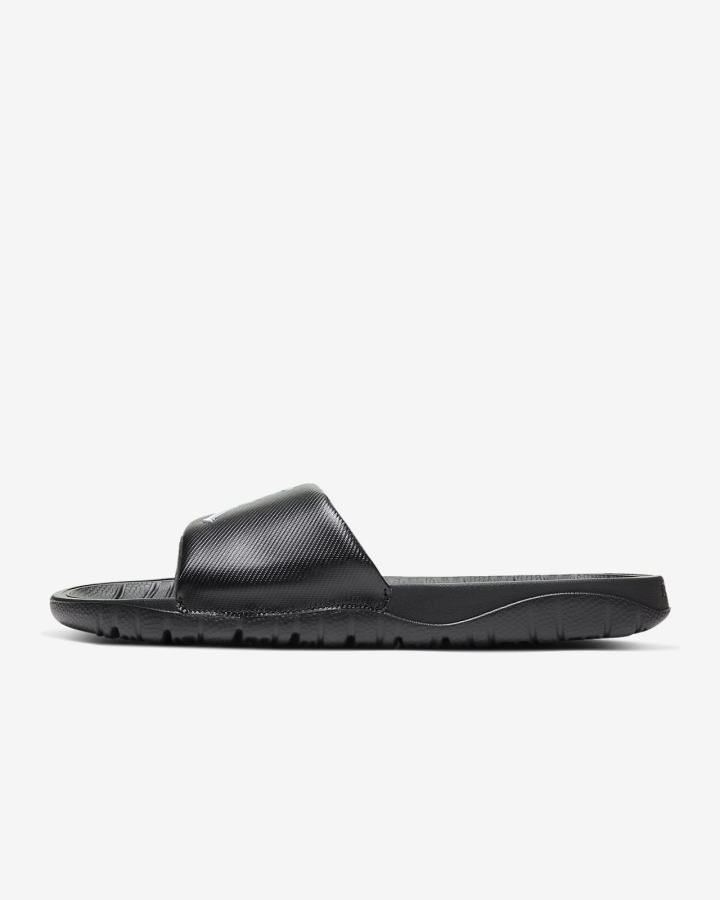 Chanclas Nike Jordan Break Hombre Negras Blancas | EDGUY-0217