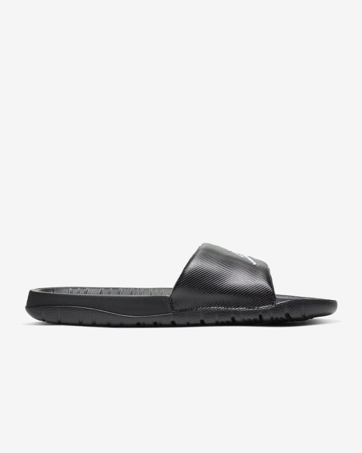 Chanclas Nike Jordan Break Hombre Negras Blancas | EDGUY-0217