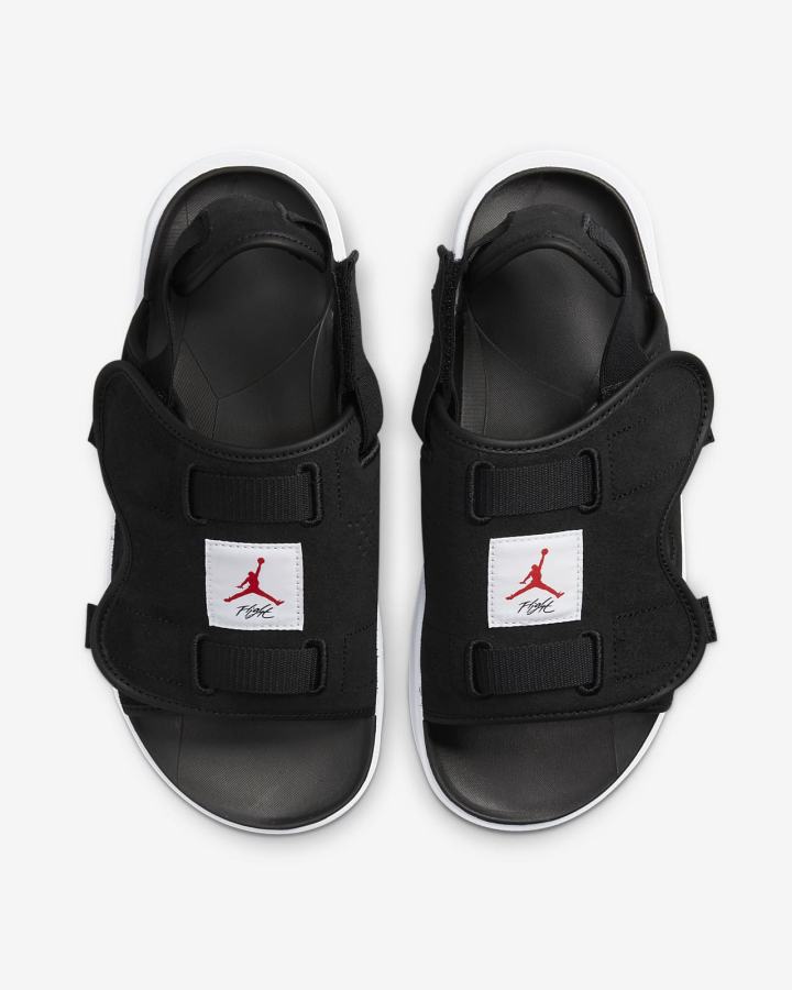 Chanclas Nike Jordan LS Hombre Negras Blancas Rojas | EIGSM-8396