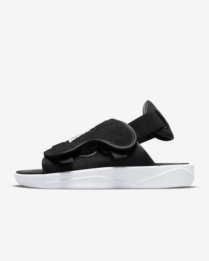 Chanclas Nike Jordan LS Hombre Negras Blancas Rojas | EIGSM-8396