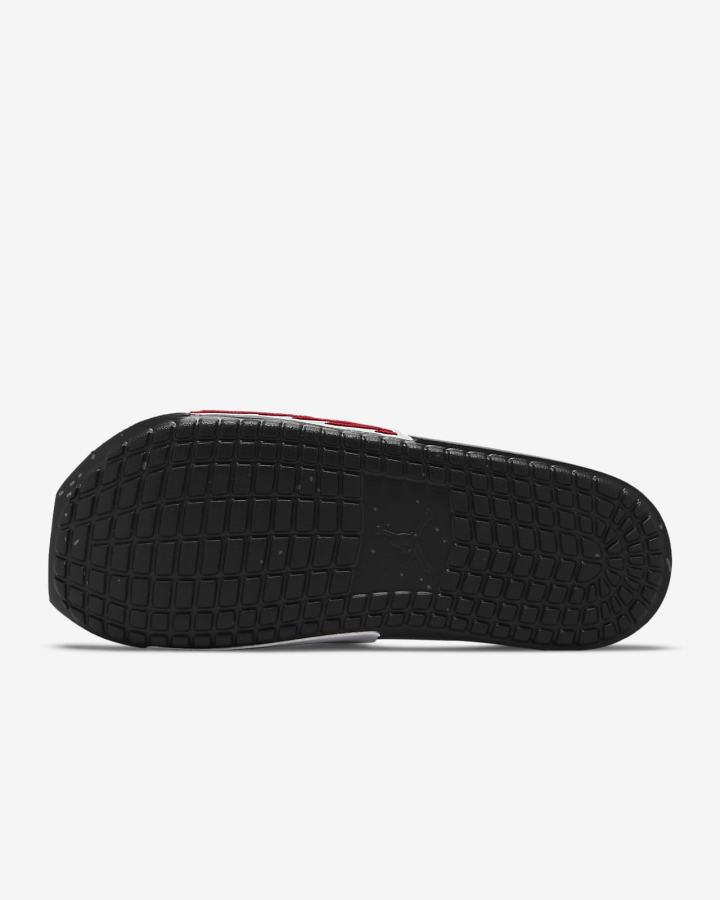 Chanclas Nike Jordan NOLA Mujer Blancas Negras Rojas | RVEGB-5439