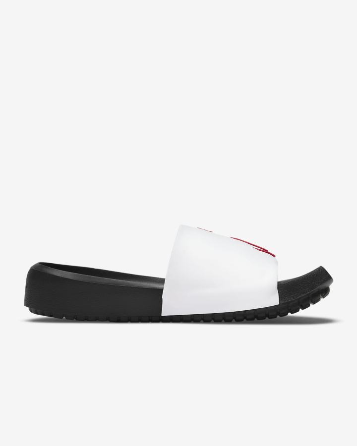 Chanclas Nike Jordan NOLA Mujer Blancas Negras Rojas | RVEGB-5439