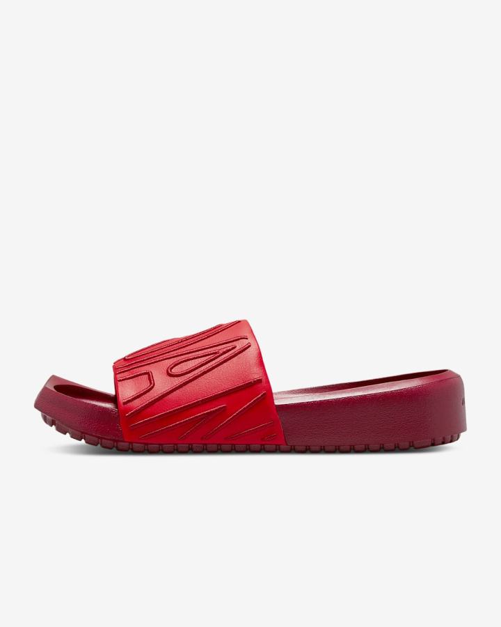 Chanclas Nike Jordan NOLA Mujer Rojas Burdeos | NRQTF-7439