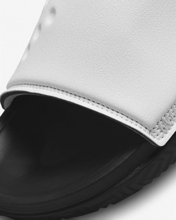 Chanclas Nike Jordan Play Hombre Blancas Gris Plateadas Negras | ACQSE-7639