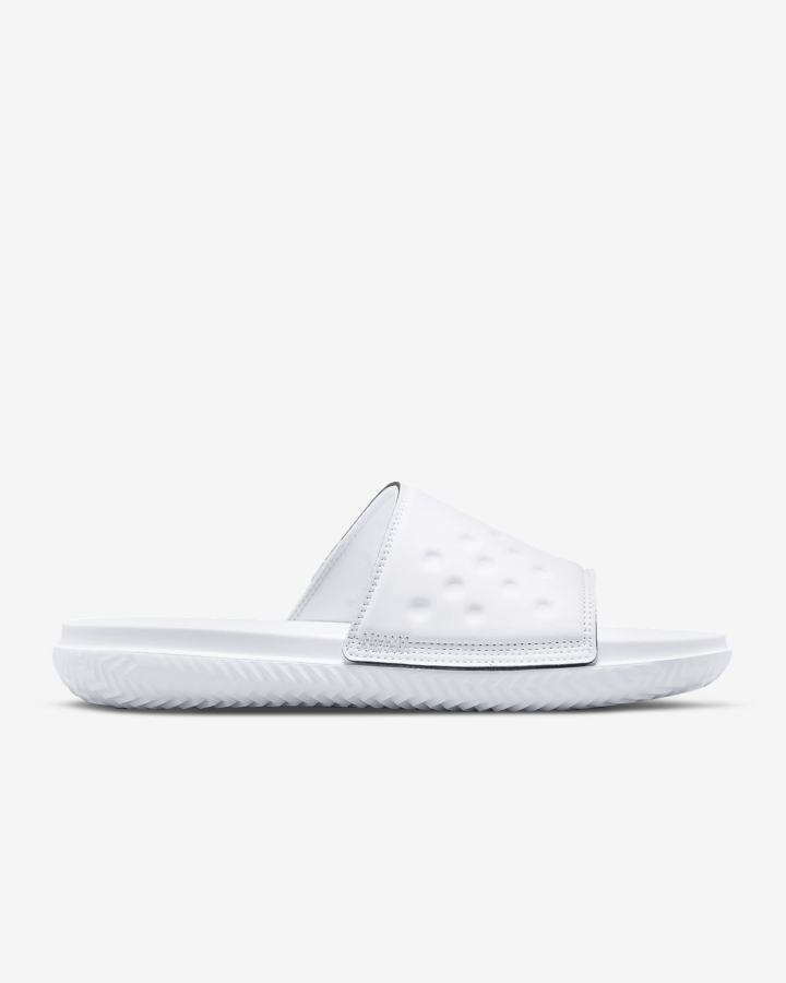 Chanclas Nike Jordan Play Hombre Blancas Negras | NECHY-7410