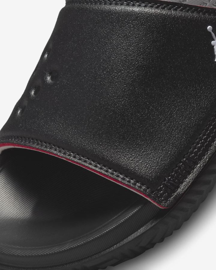 Chanclas Nike Jordan Play Kids Niña Negras Rojas | DBQTK-8305