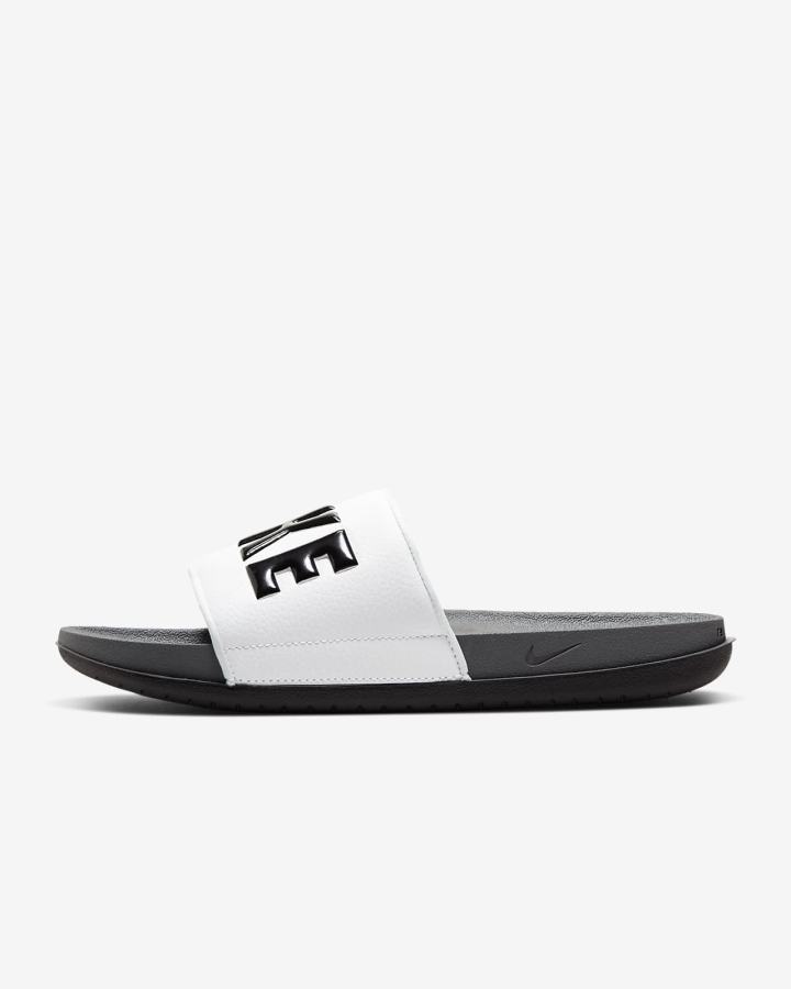 Chanclas Nike Offcourt Hombre Gris Oscuro Blancas Negras | ZIQYN-0859