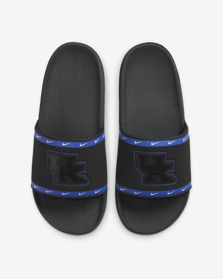 Chanclas Nike Offcourt (Kentucky) Hombre Negras Azul Real Blancas Gris | ESLYI-9372