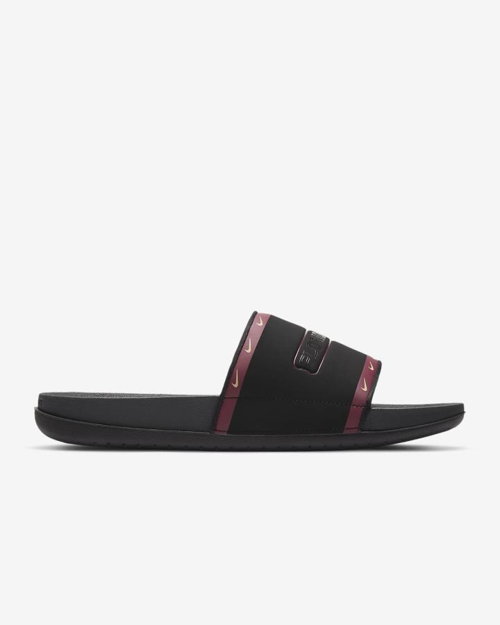 Chanclas Nike Offcourt (Kentucky) Hombre Negras Burdeos Doradas Gris | KXQFE-1240
