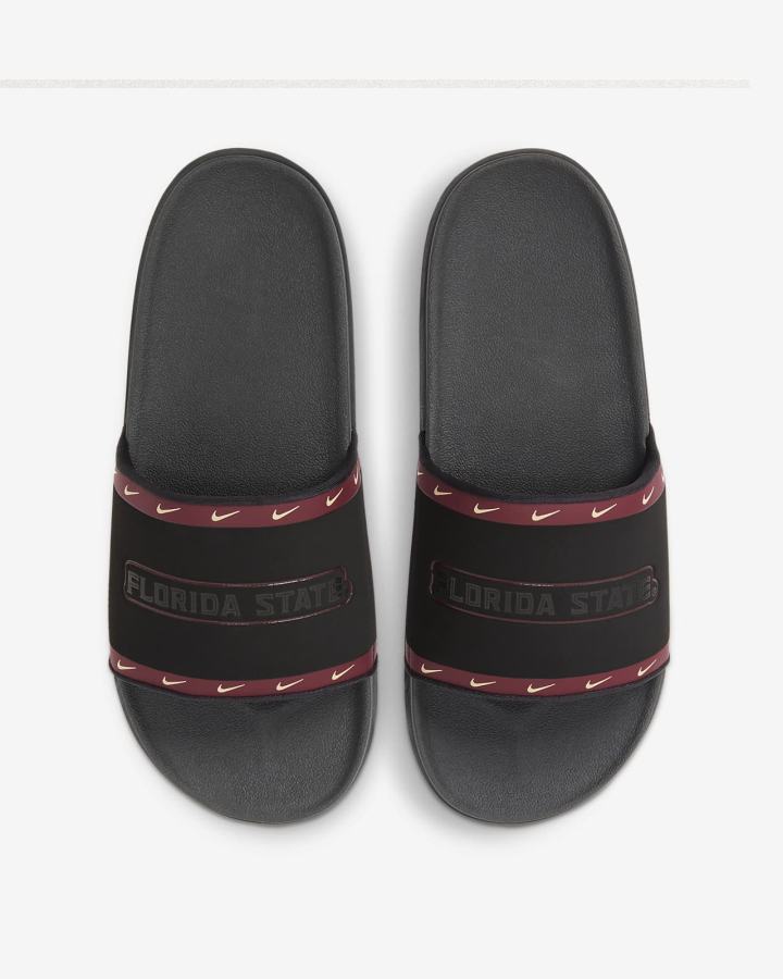 Chanclas Nike Offcourt (Kentucky) Hombre Negras Burdeos Doradas Gris | KXQFE-1240