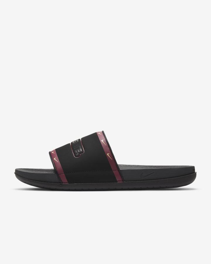 Chanclas Nike Offcourt (Kentucky) Hombre Negras Burdeos Doradas Gris | KXQFE-1240