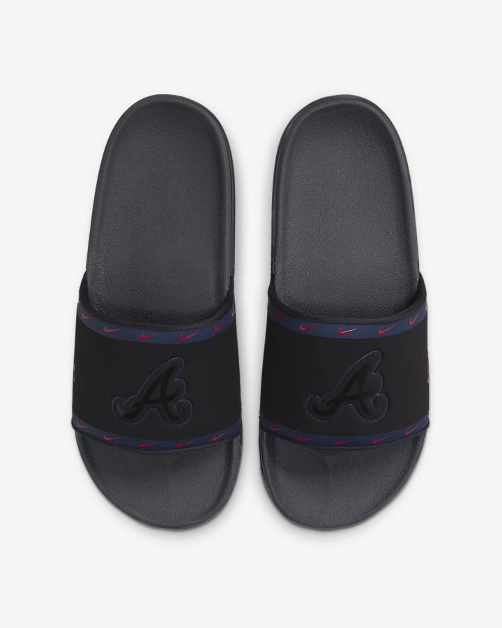 Chanclas Nike Offcourt (MLB Cleveland) Hombre Negras Azul Marino Rojas Gris | CEDVB-2730