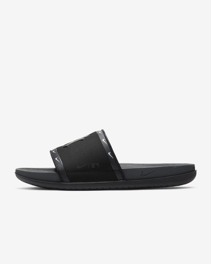 Chanclas Nike Offcourt (MLB Cleveland) Hombre Negras Azules Blancas Gris | CJOBU-9058