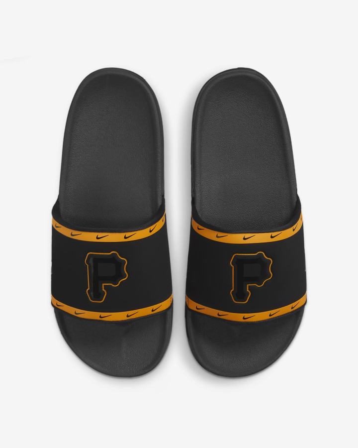 Chanclas Nike Offcourt (MLB Cleveland) Hombre Negras Gris | CRBYT-4957