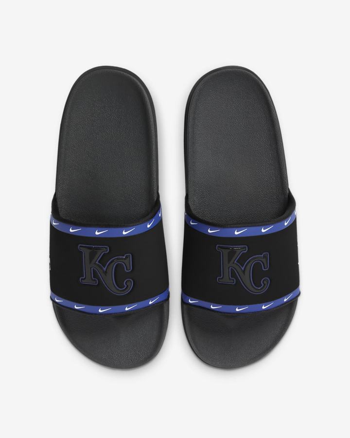Chanclas Nike Offcourt (MLB Cleveland) Hombre Negras Azules Blancas Gris | DBEOM-1963