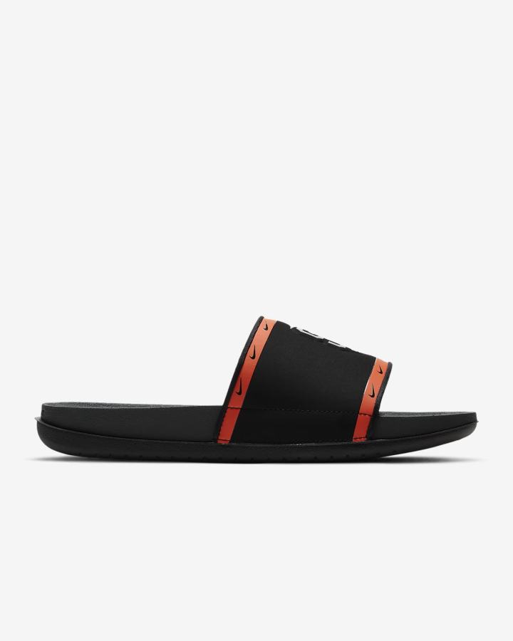 Chanclas Nike Offcourt (MLB Cleveland) Hombre Negras Naranjas Negras Gris | FELJO-7340