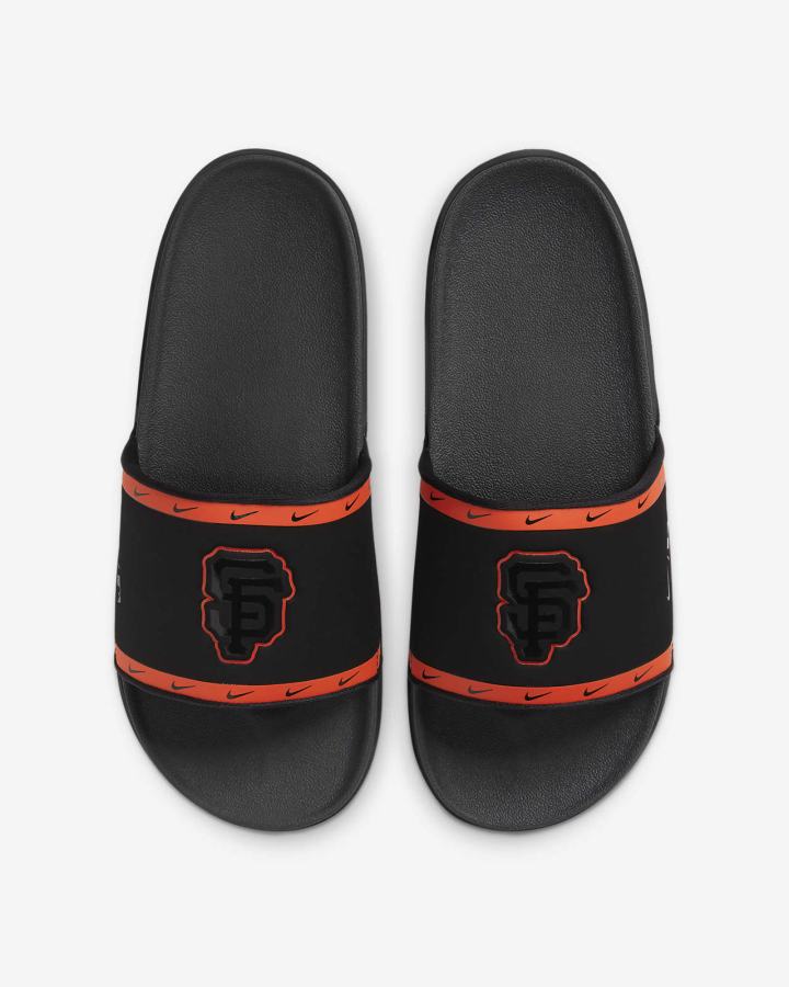 Chanclas Nike Offcourt (MLB Cleveland) Hombre Negras Naranjas Negras Gris | FELJO-7340