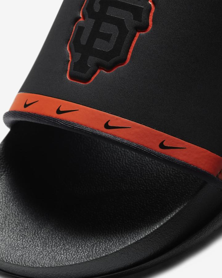 Chanclas Nike Offcourt (MLB Cleveland) Hombre Negras Naranjas Negras Gris | FELJO-7340