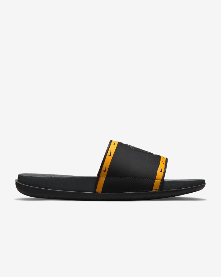 Chanclas Nike Offcourt (MLB Cleveland) Hombre Negras Azul Marino Gris | HTMNO-5901