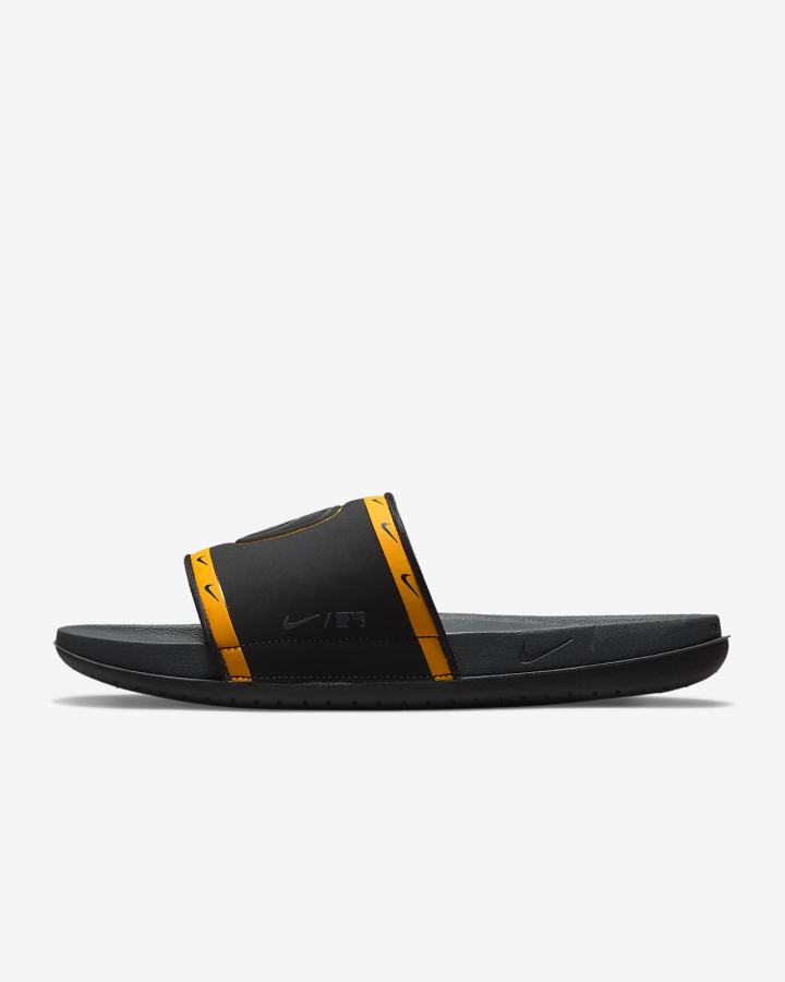 Chanclas Nike Offcourt (MLB Cleveland) Hombre Negras Azul Marino Gris | HTMNO-5901