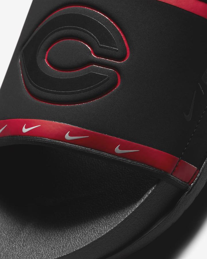 Chanclas Nike Offcourt (MLB Cleveland) Hombre Negras Rojas Blancas Gris | IOUQZ-1586