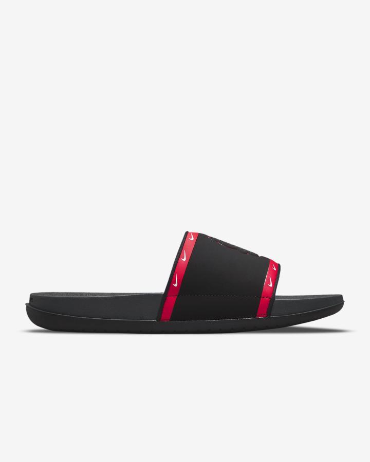 Chanclas Nike Offcourt (MLB Cleveland) Hombre Negras Rojas Blancas Gris | JWBHN-1396