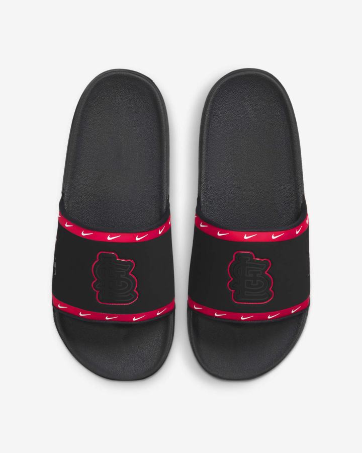 Chanclas Nike Offcourt (MLB Cleveland) Hombre Negras Rojas Blancas Gris | JWBHN-1396