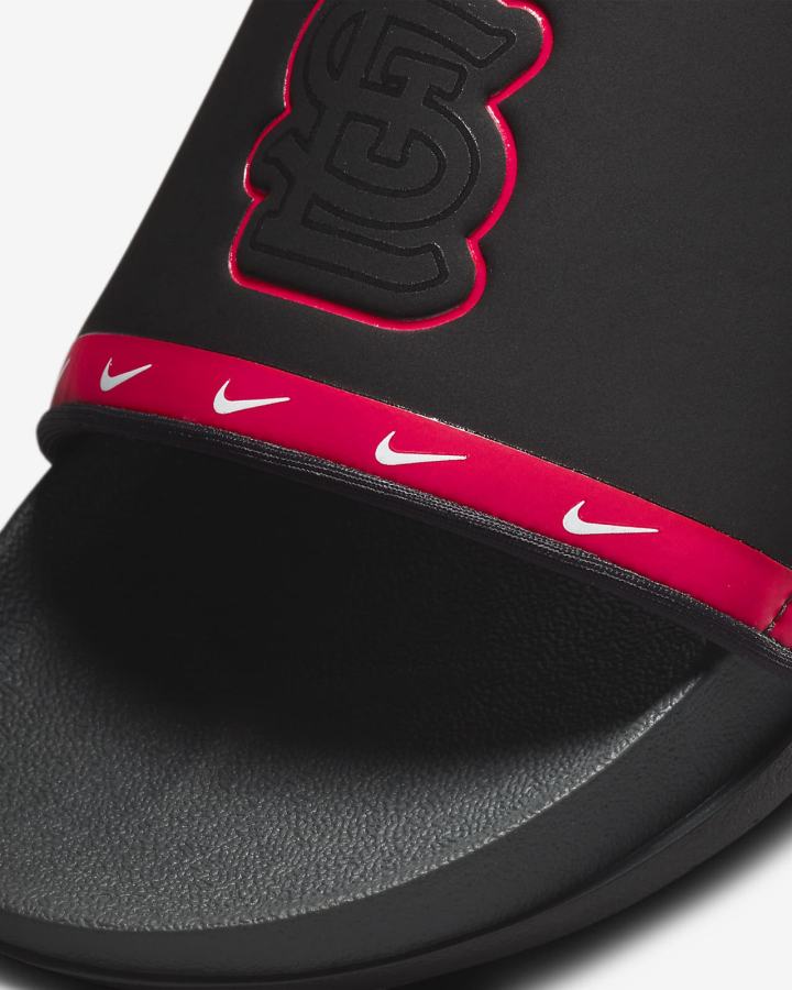 Chanclas Nike Offcourt (MLB Cleveland) Hombre Negras Rojas Blancas Gris | JWBHN-1396