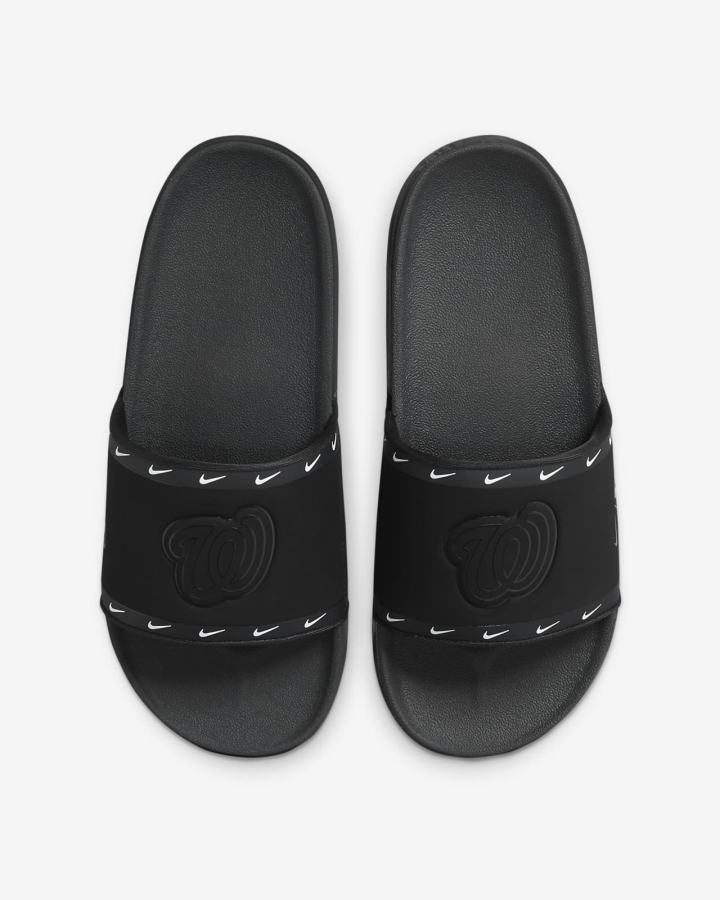 Chanclas Nike Offcourt (MLB Cleveland) Hombre Negras Azules Blancas Gris | LIUQH-4879