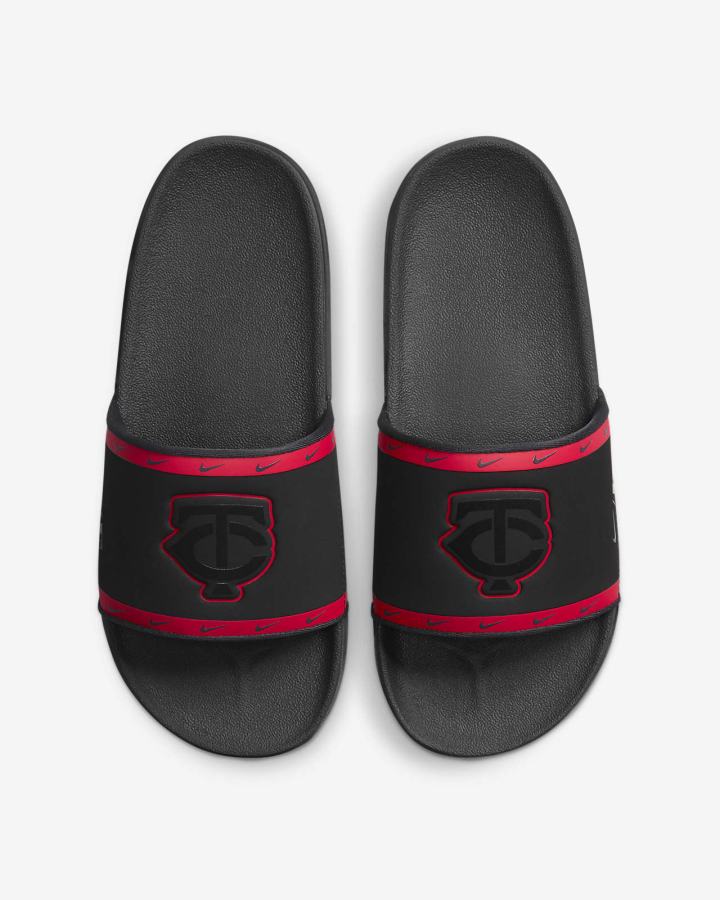 Chanclas Nike Offcourt (MLB Cleveland) Hombre Negras Rojas Azul Marino Gris | NHKIC-7158